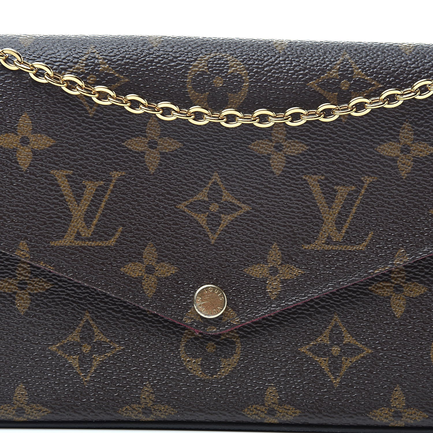 Louis Vuitton Monogram Pochette Felicie Chain Wallet Fuchsia 11 of 16