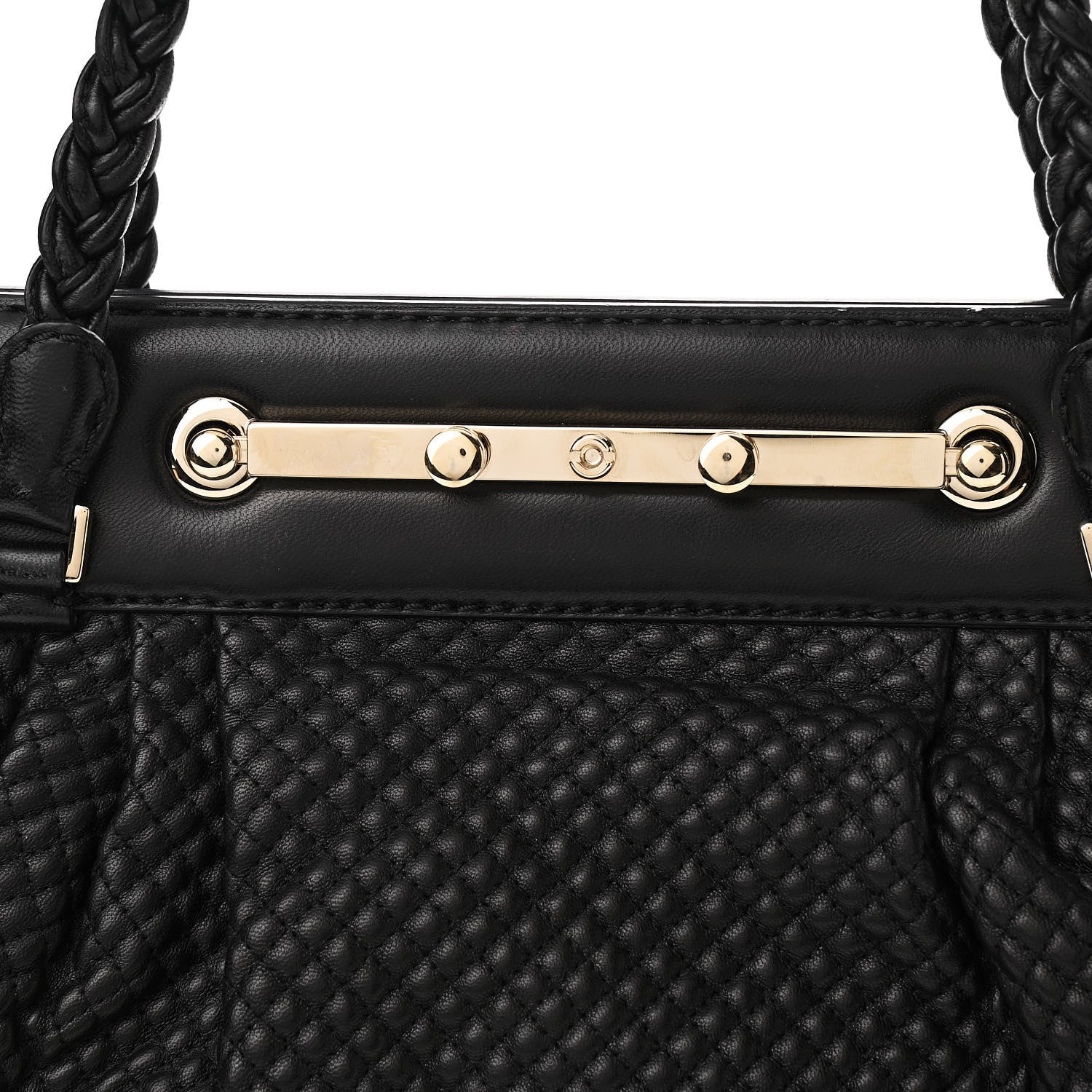 Valentino Garavani Nappa Quilted Satchel Black 8 of 8