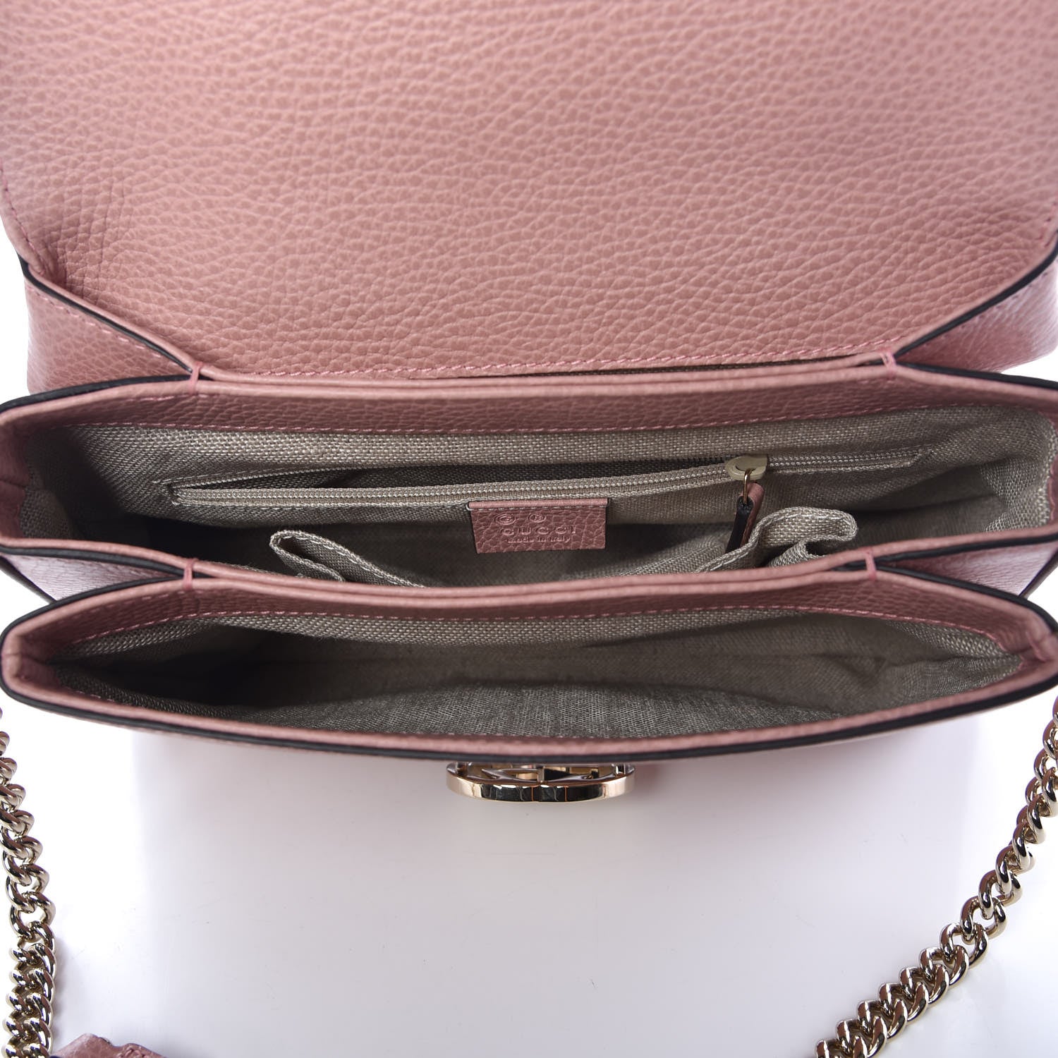 Gucci Dollar Calfskin Interlocking G Top Handle Shoulder Bag Soft Pink 5 of 8