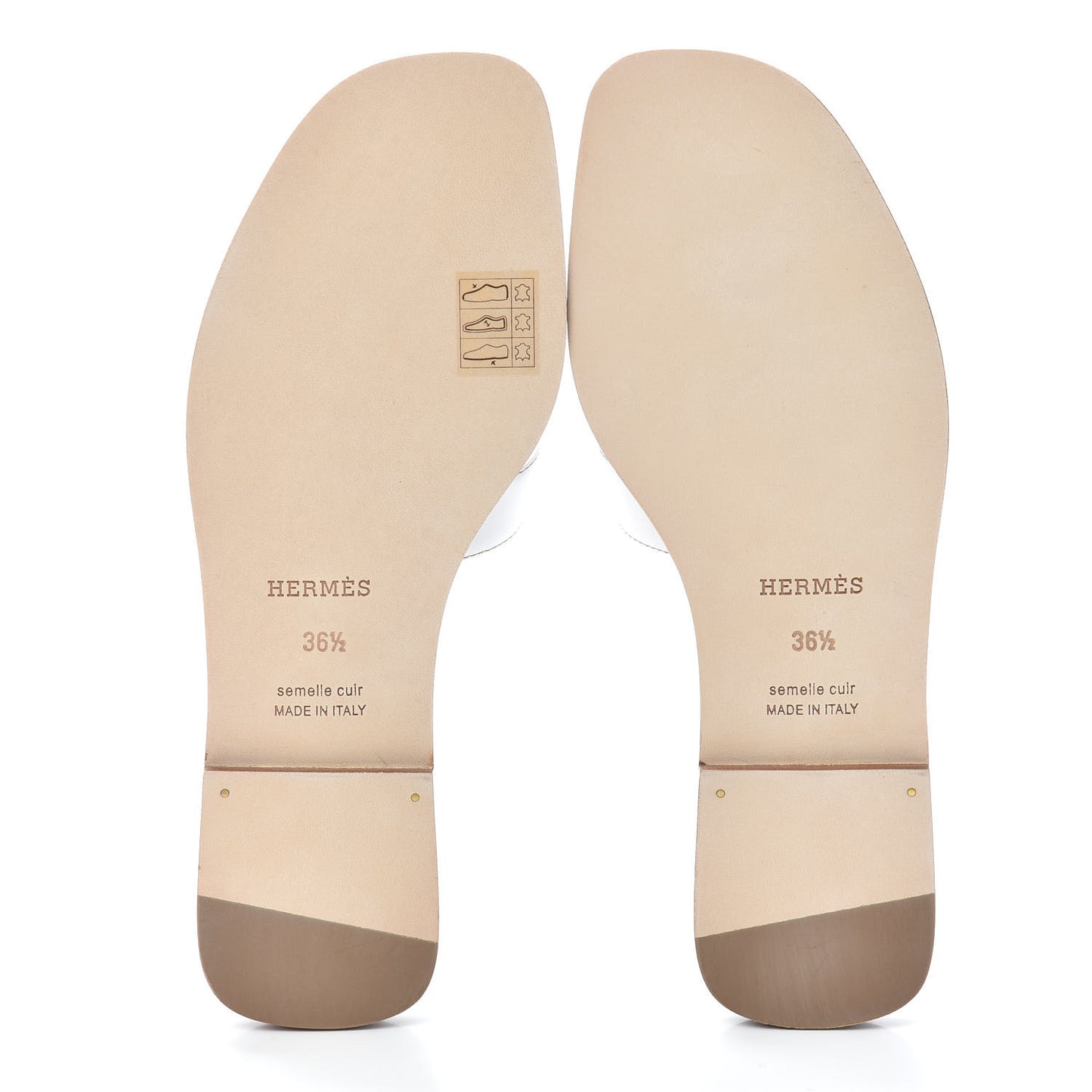 Box Calfskin Oran Sandals 36.5 White