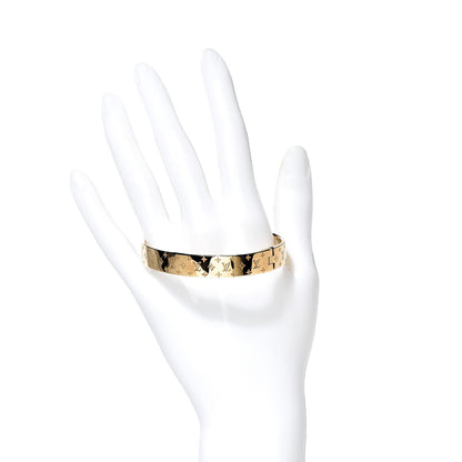 Louis Vuitton Brass Monogram Nanogram Cuff M Gold 2 of 7