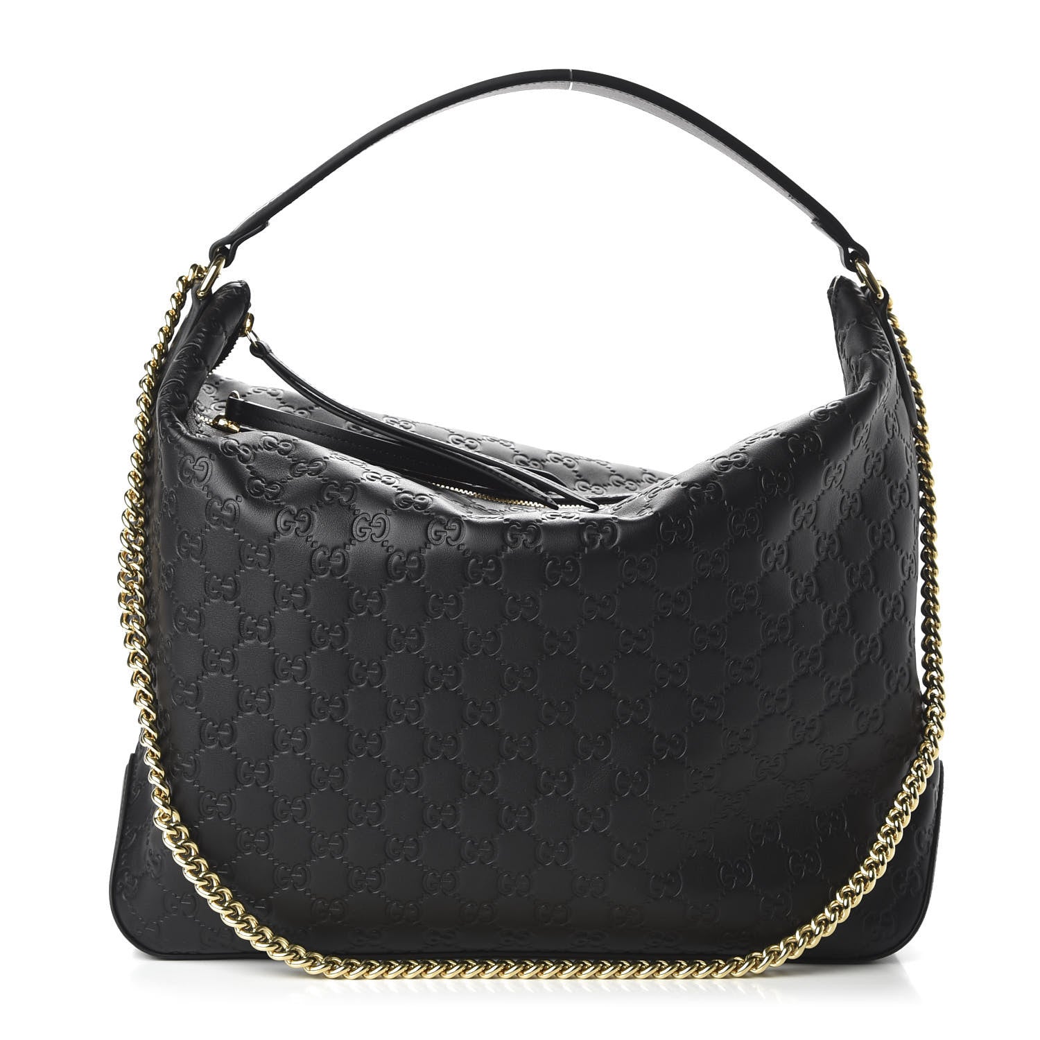 Gucci Guccissima Signature Large Linea A Hobo Black 1 of 10
