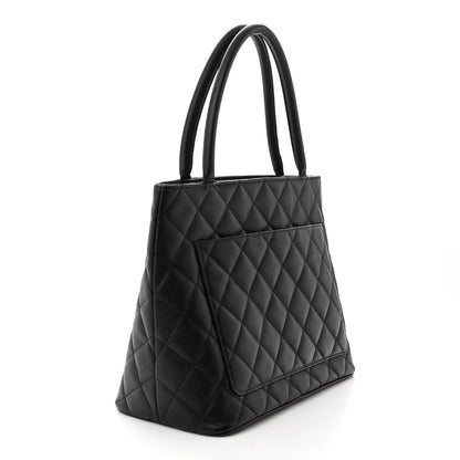Chanel Caviar Quilted Medallion Tote Black 3 of 14
