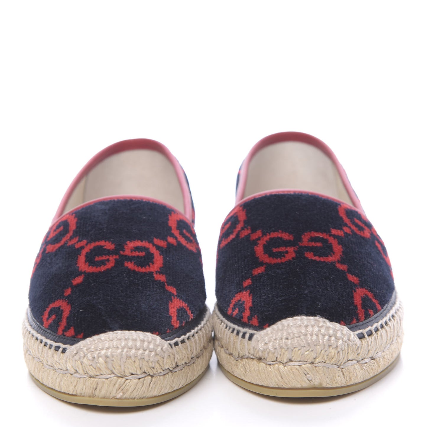 Terry Cloth GG Monogram Espadrilles 39.5 Blue Red