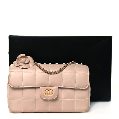 Chanel Lambskin Quilted Mini Chocolate Bar Camellia Flap Pink 15 of 15