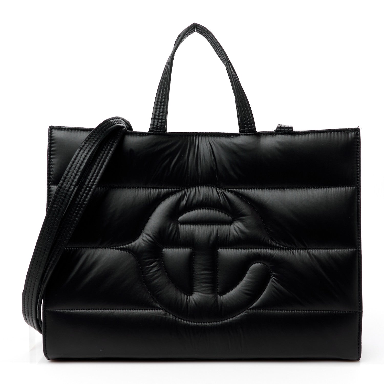 Telfar x MOOSE KNUCKLES Nylon Quilted Medium Shopping Bag Black 1 of 15