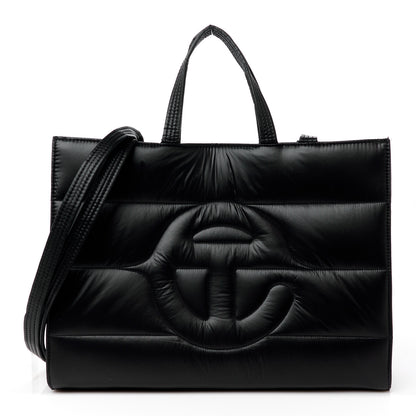 Telfar x MOOSE KNUCKLES Nylon Quilted Medium Shopping Bag Black 1 of 15