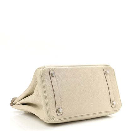 Hermes Taurillon Clemence Birkin 30 Beton 4 of 17