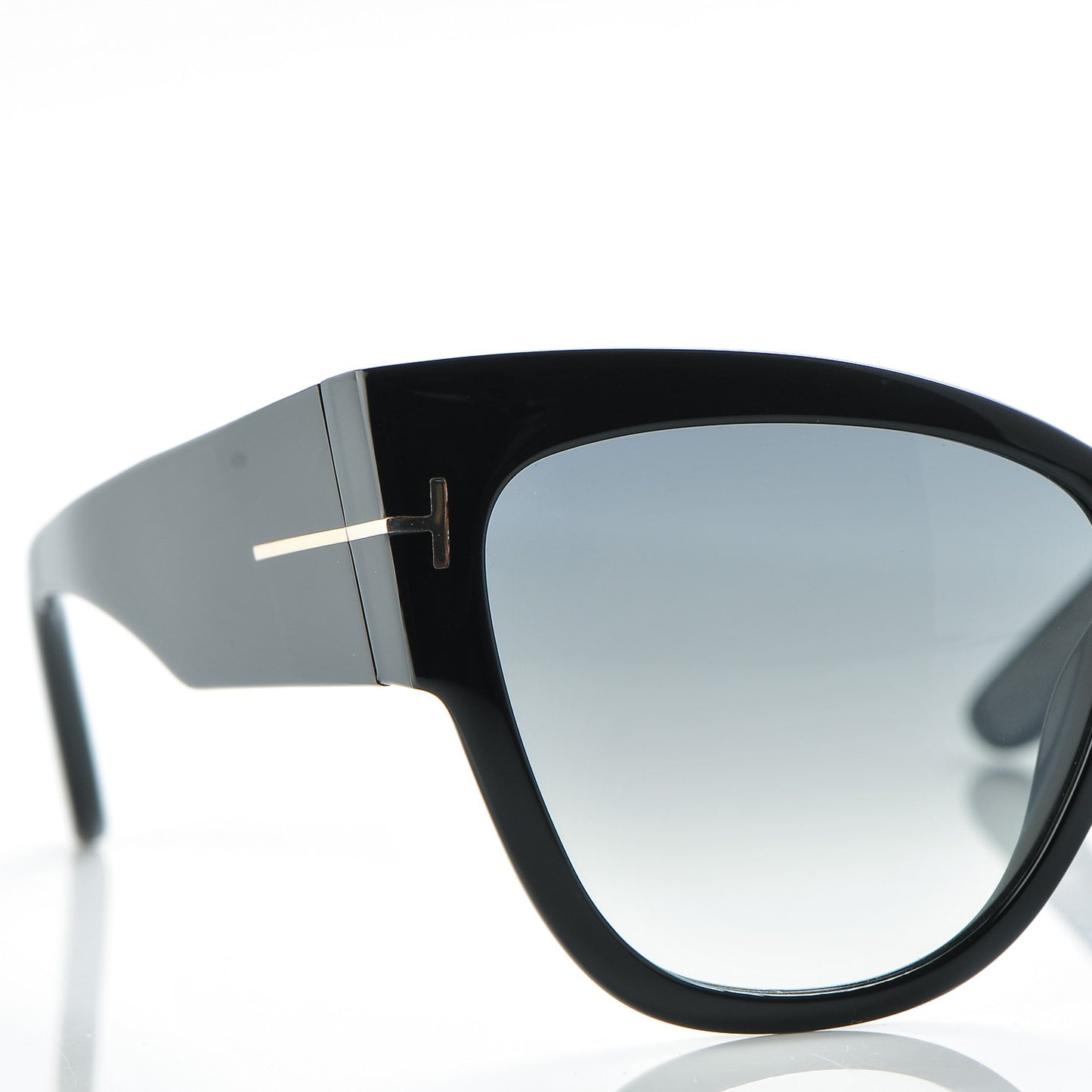 Acetate Anoushka Cat Eye Sunglasses TF371 Black