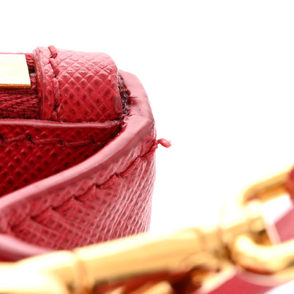 Prada Saffiano Mini Galleria Double Zip Tote Fuoco 11 of 11