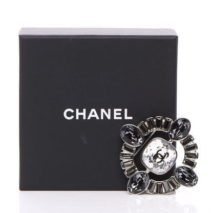 Chanel Baguette Crystal CC Brooch Silver 5 of 5