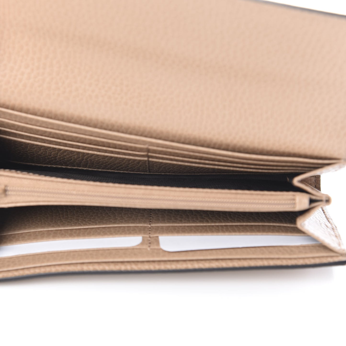 Dollar Calfskin Interlocking G Continental Wallet Camelia