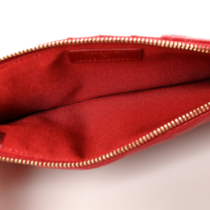 Chanel Caviar Quilted Classic Flat Wallet Pouch Red 5 of 8