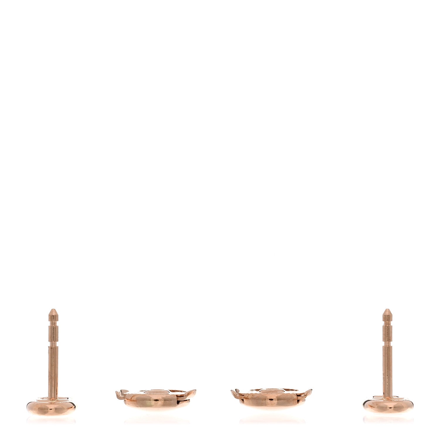 Hermes 18K Rose Gold TPM Farandole Stud Earrings 3 of 5