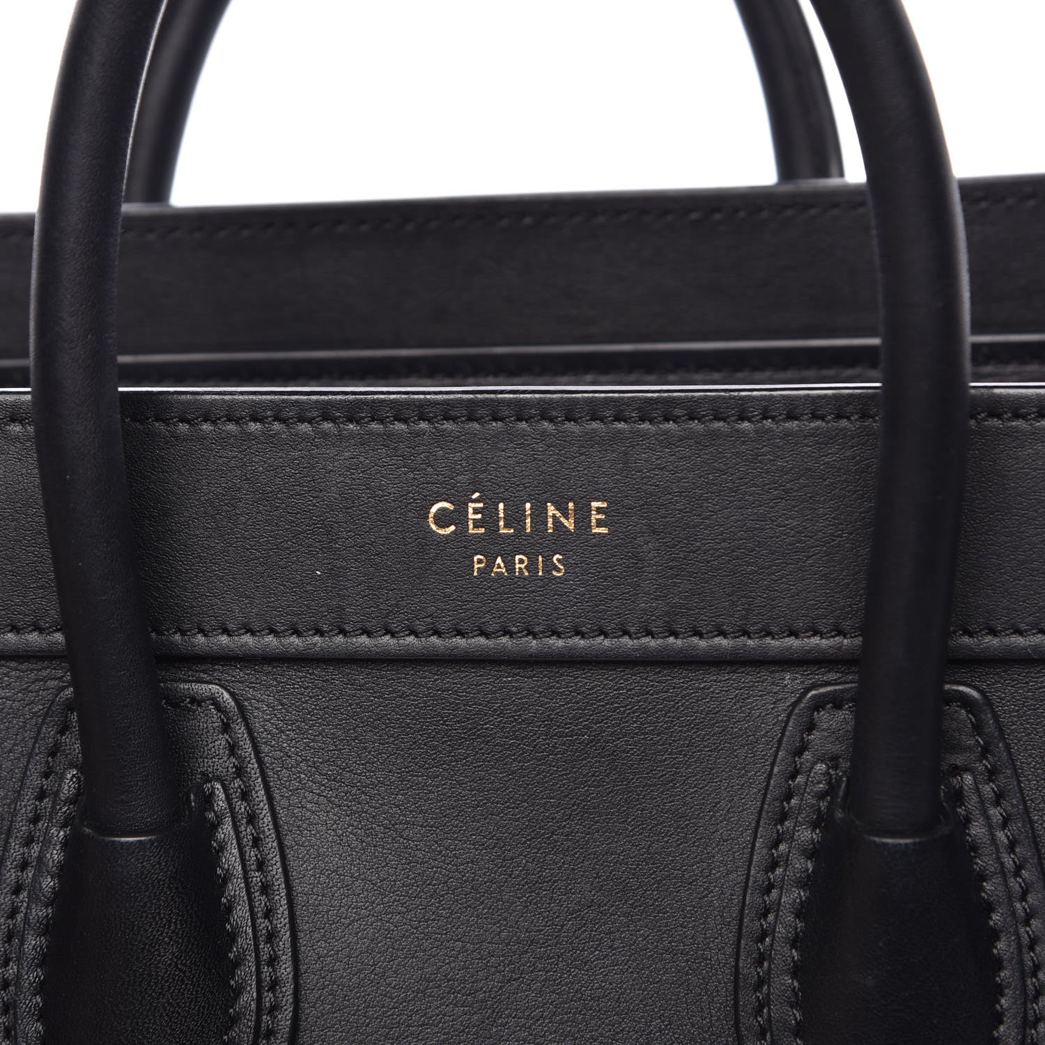 Celine Smooth Calfskin Nano Luggage Black 6 of 14
