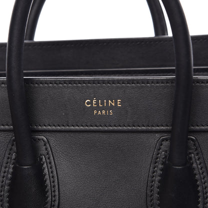 Celine Smooth Calfskin Nano Luggage Black 6 of 14
