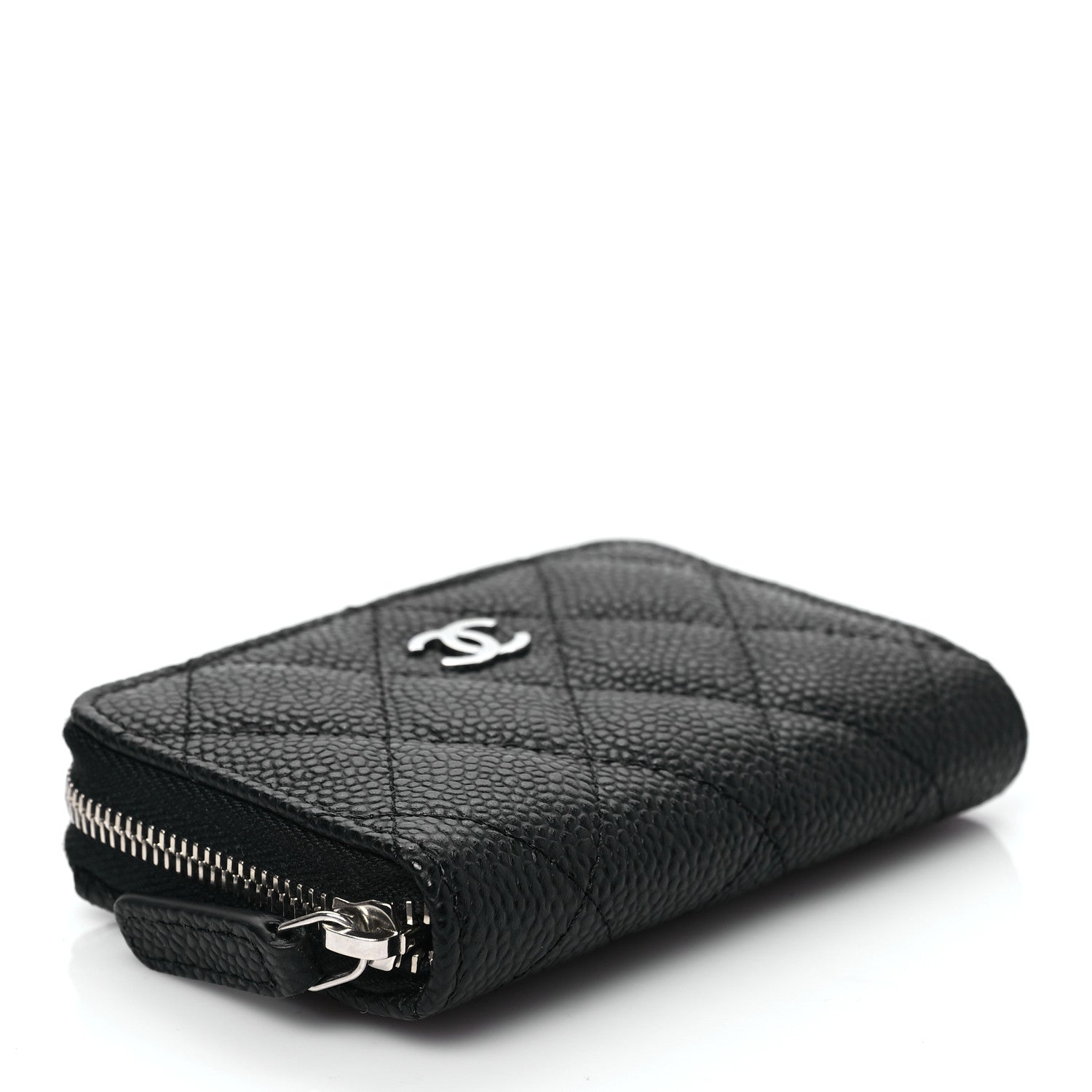 Chanel Caviar Quilted Zip Coin Purse Black 4 of 8