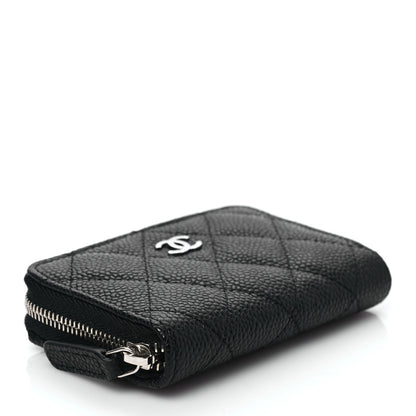 Chanel Caviar Quilted Zip Coin Purse Black 4 of 8