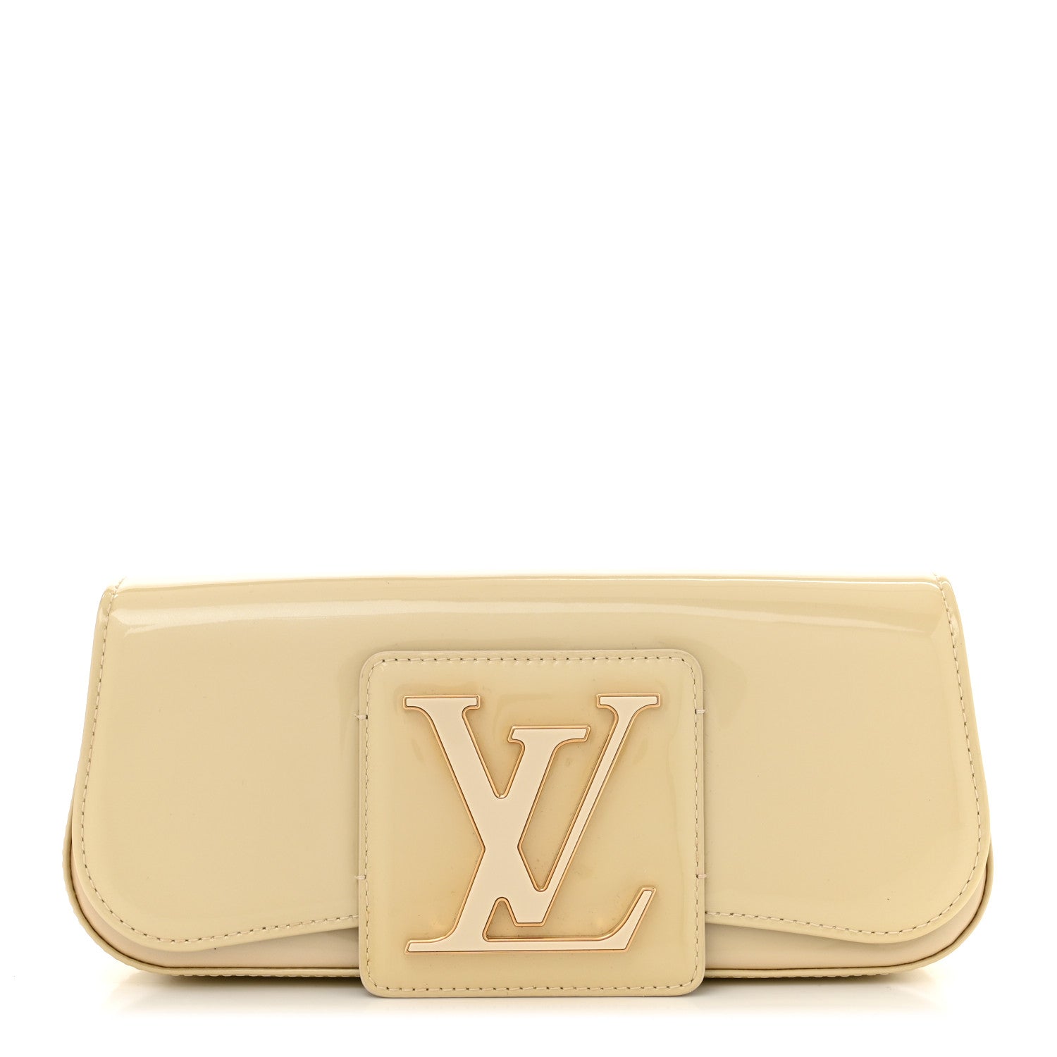 Louis Vuitton Patent Sobe Clutch Blanc Corail 1 of 10