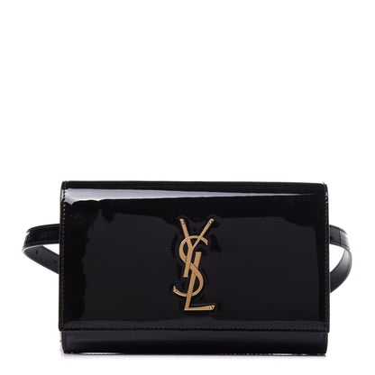 Saint Laurent Patent Monogram Kate Belt Bag Black 1 of 11