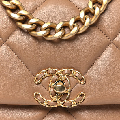 Chanel Lambskin Quilted Medium Chanel 19 Flap Brown 8 of 11