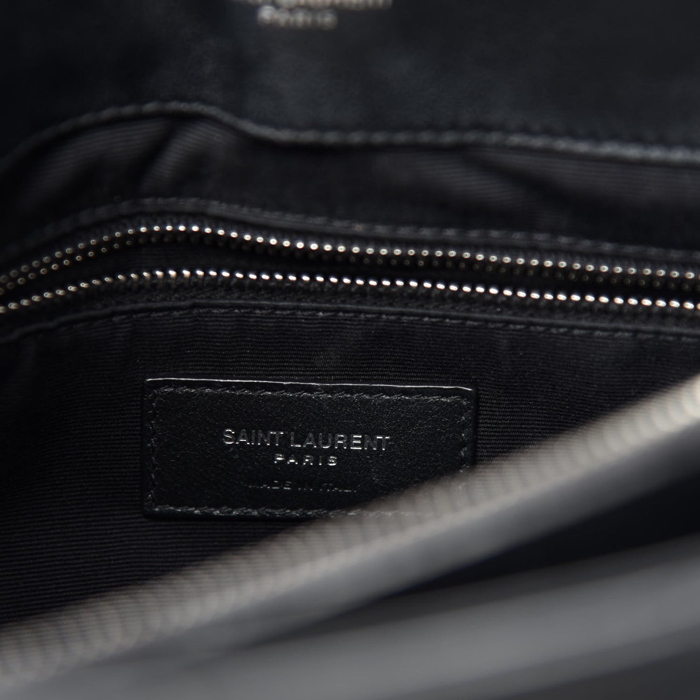 Calfskin Y Quilted Monogram Medium Loulou Chain Satchel Black