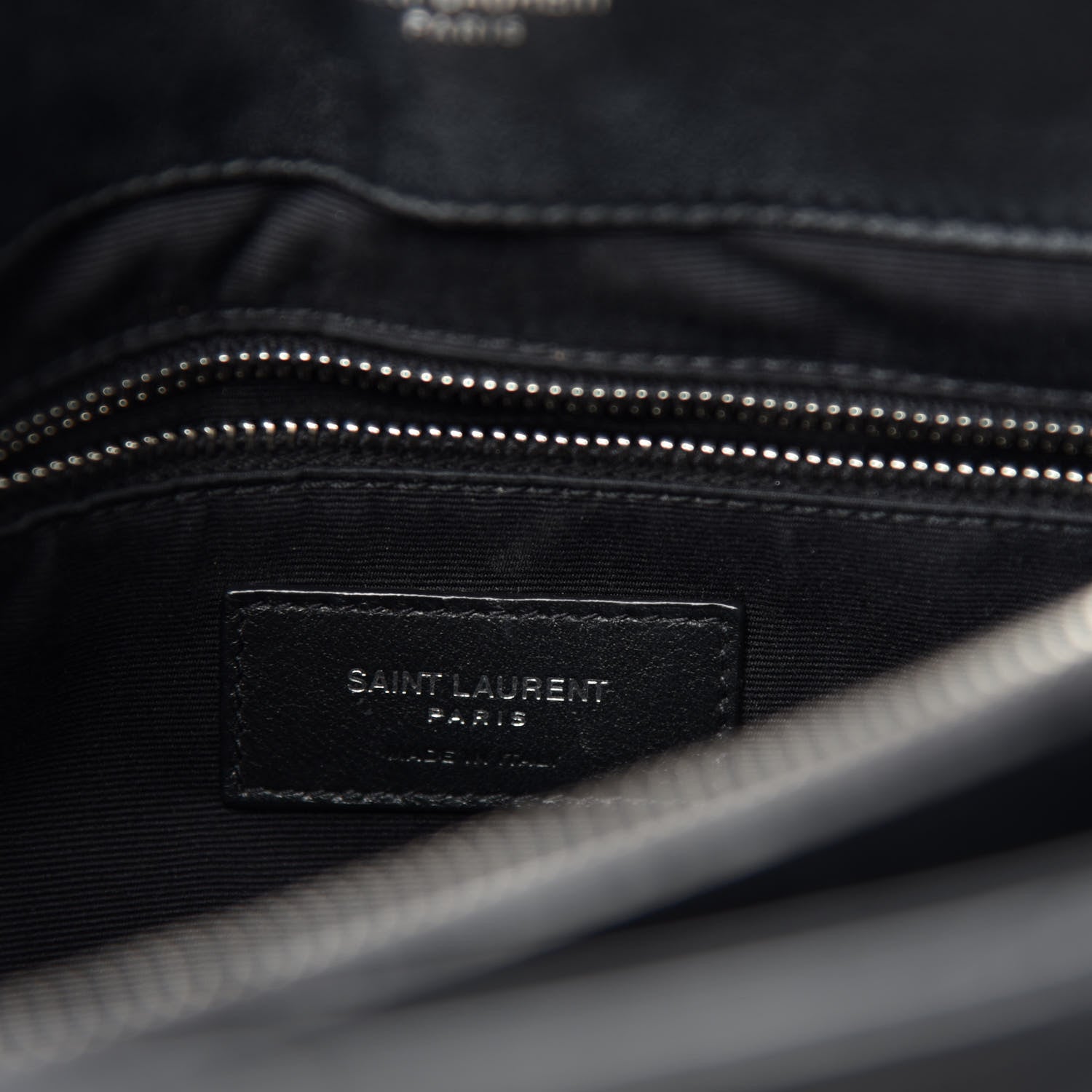 Saint Laurent Calfskin Y Quilted Monogram Medium Loulou Chain Satchel Black 9 of 12