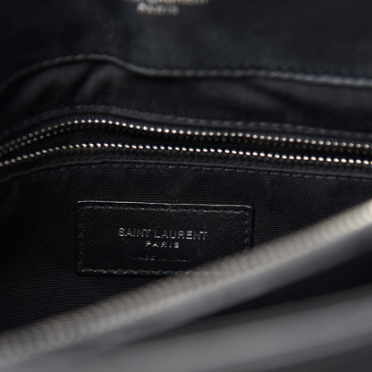 Saint Laurent Calfskin Y Quilted Monogram Medium Loulou Chain Satchel Black 9 of 12