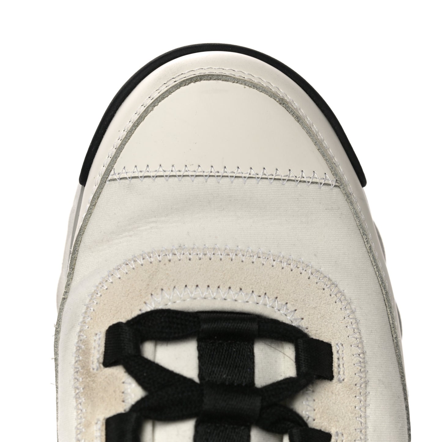 Velvet Calfskin Mixed Fibers CC Sneakers 40 Ivory Black