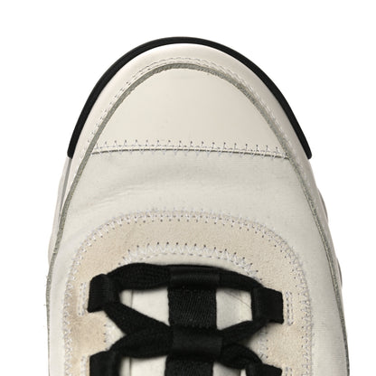 Chanel Velvet Calfskin Mixed Fibers CC Sneakers 40 Ivory Black 11 of 16