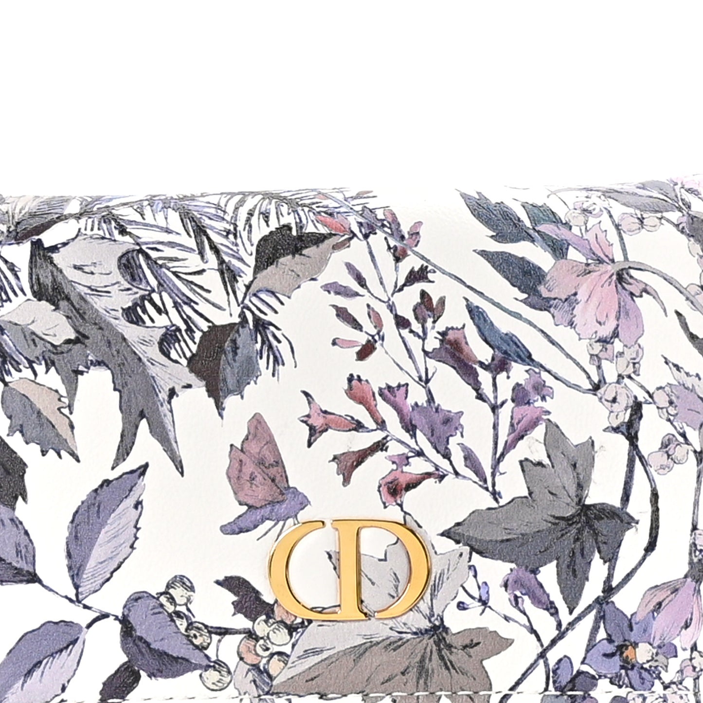 Calfskin Print Caro XS Wallet White Multicolor