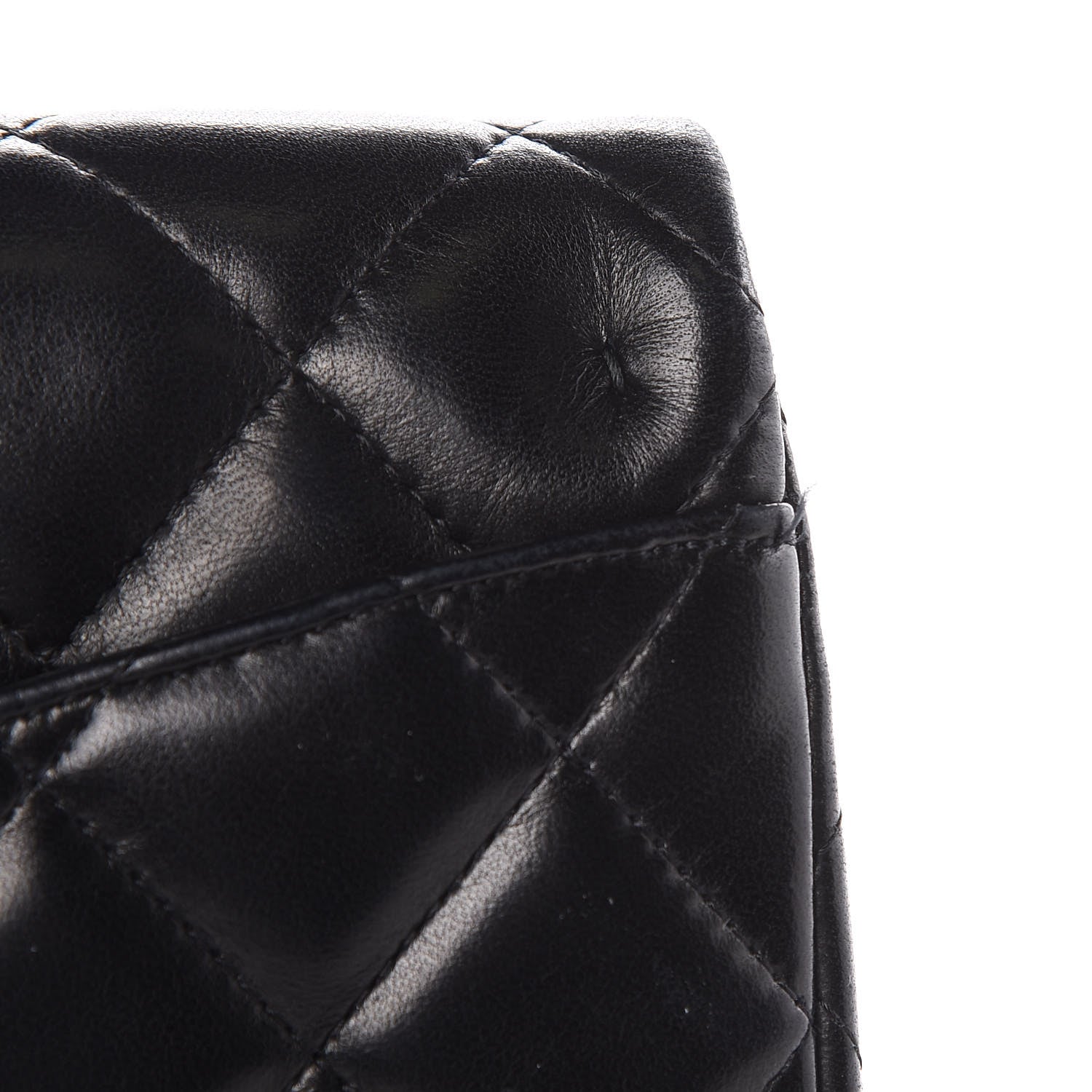 Chanel Lambskin Quilted Clutch With Chain Flap Black 12 of 16