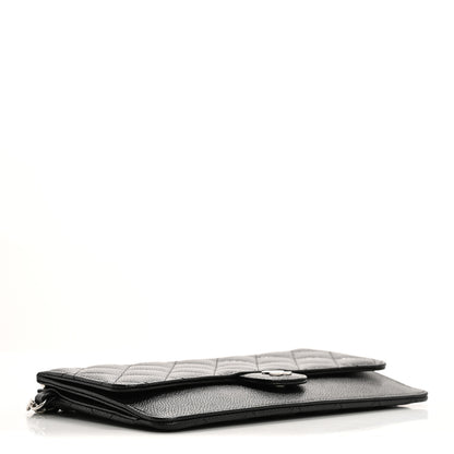 Chanel Caviar Quilted Classic Pouch With Handle Black 4 of 7