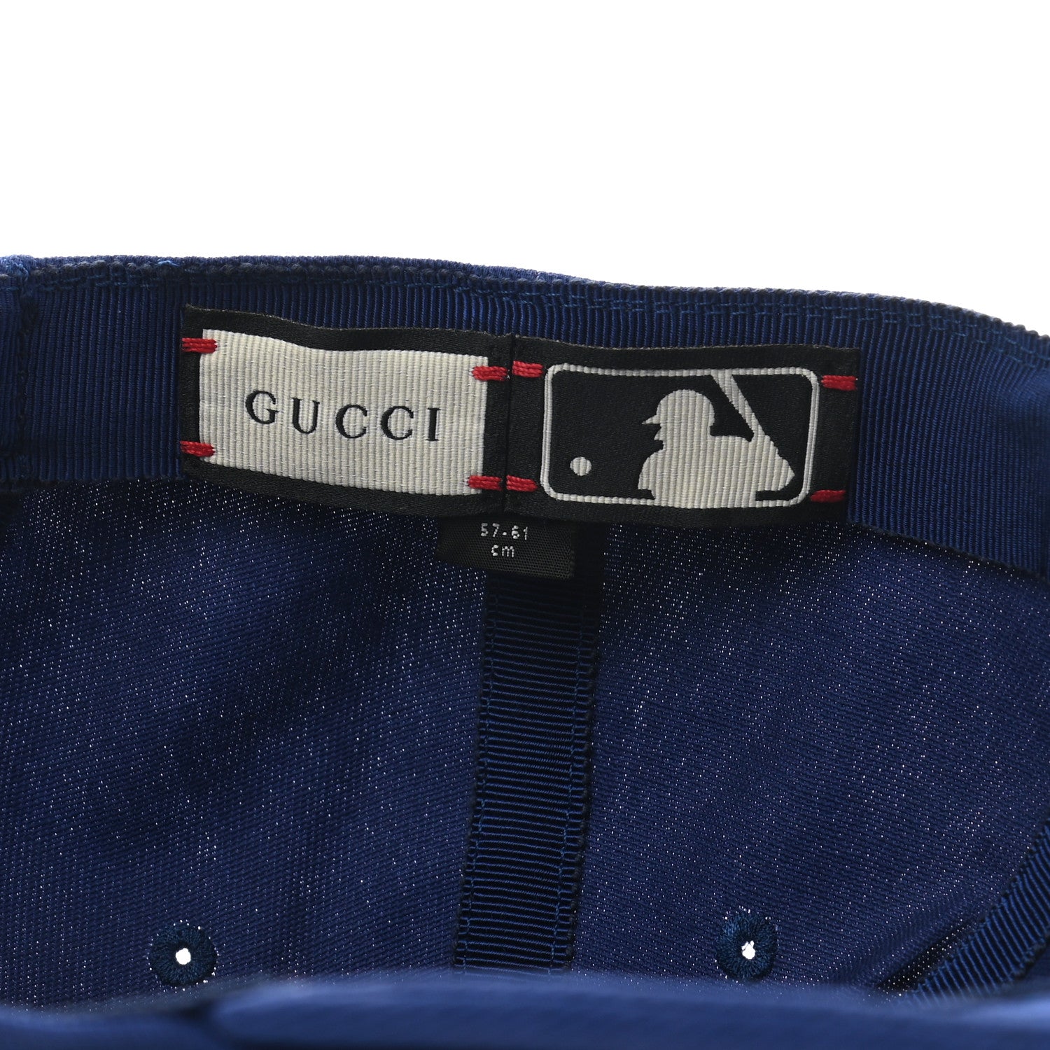 Gucci X MLB Cotton NY Yankees Baseball Hat 57-61 Blue 8 of 10