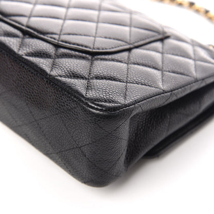 Chanel Caviar Quilted Medium Double Flap Black 12 of 13