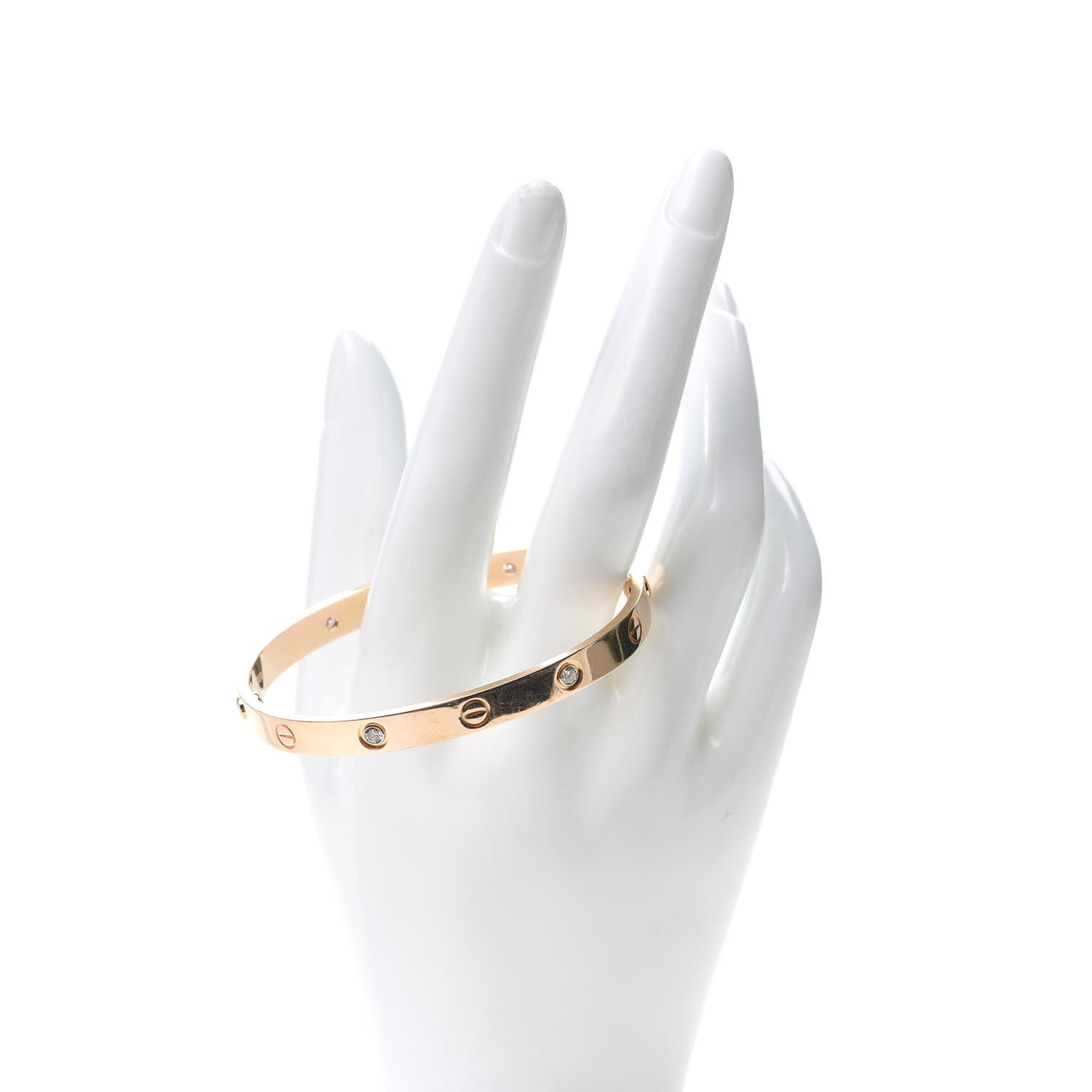 18K Pink Gold 4 Diamond LOVE Bracelet 18