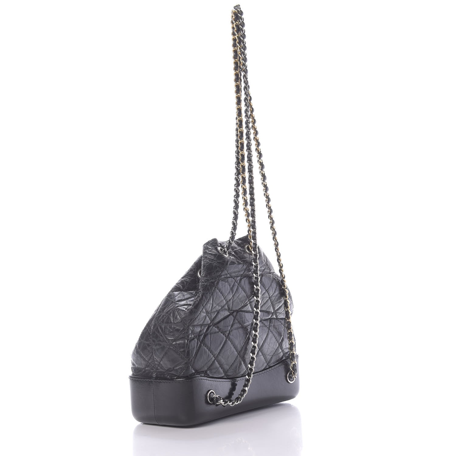 Chanel Aged Calfskin Quilted Small Gabrielle Backpack Black 2 of 10