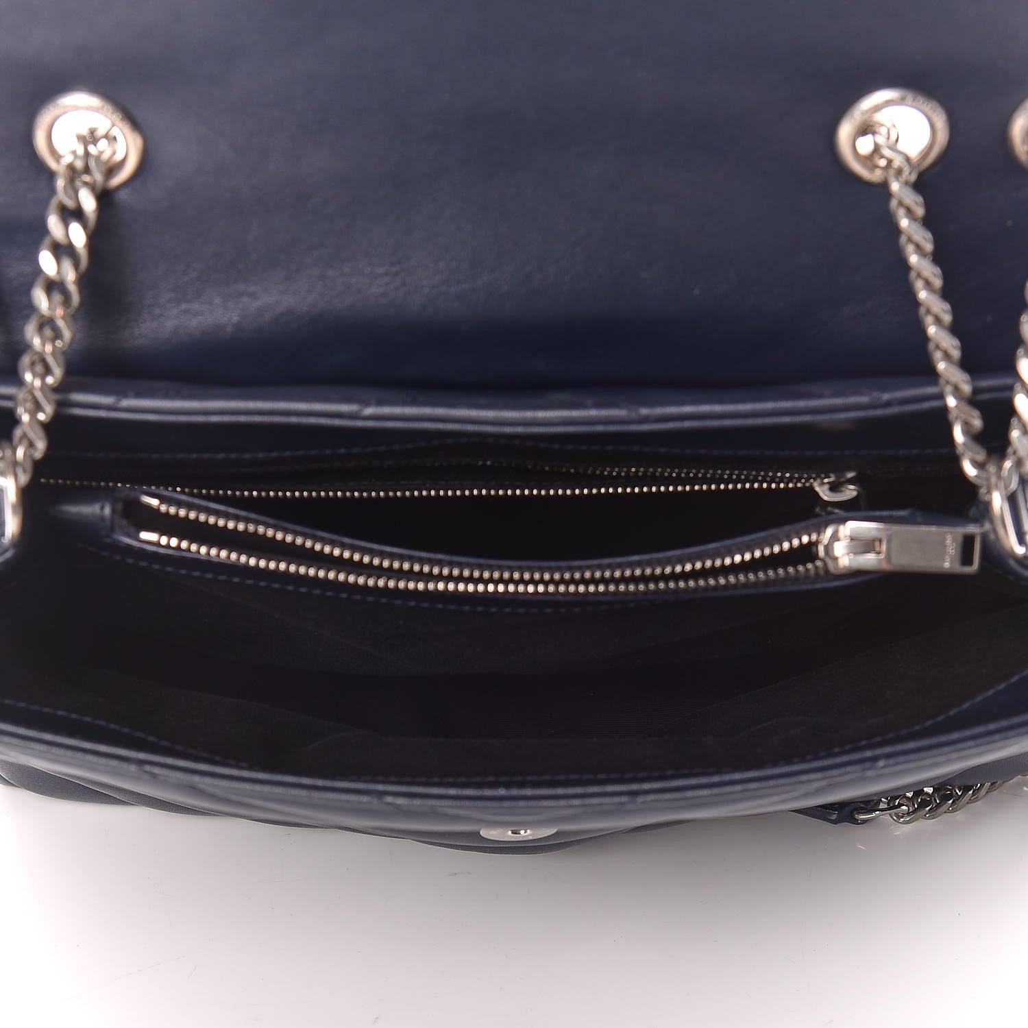 Saint Laurent Calfskin Y Quilted Monogram Medium Loulou Chain Satchel Medium Blue 7 of 14