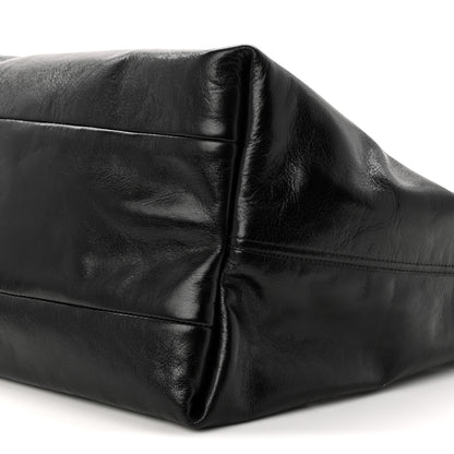 Gucci Soft Glossy Calfskin Large Giglio Tote Black 10 of 10