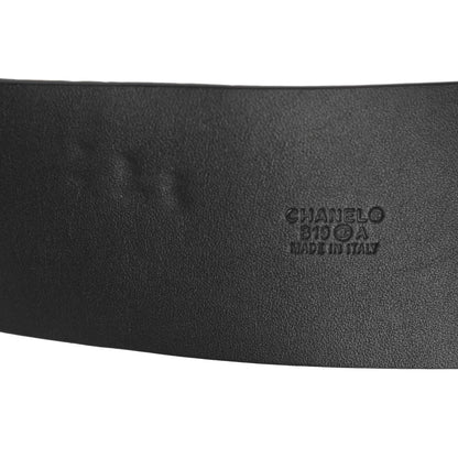 Chanel Crocodile Embossed Calfskin Gripoix Poured Glass Along The Nile CC Belt 80 32 Black 3 of 7
