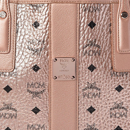 MCM Metallic Visetos Medium Liz Reversible Shopper Tote Champagne Gold 18 of 18