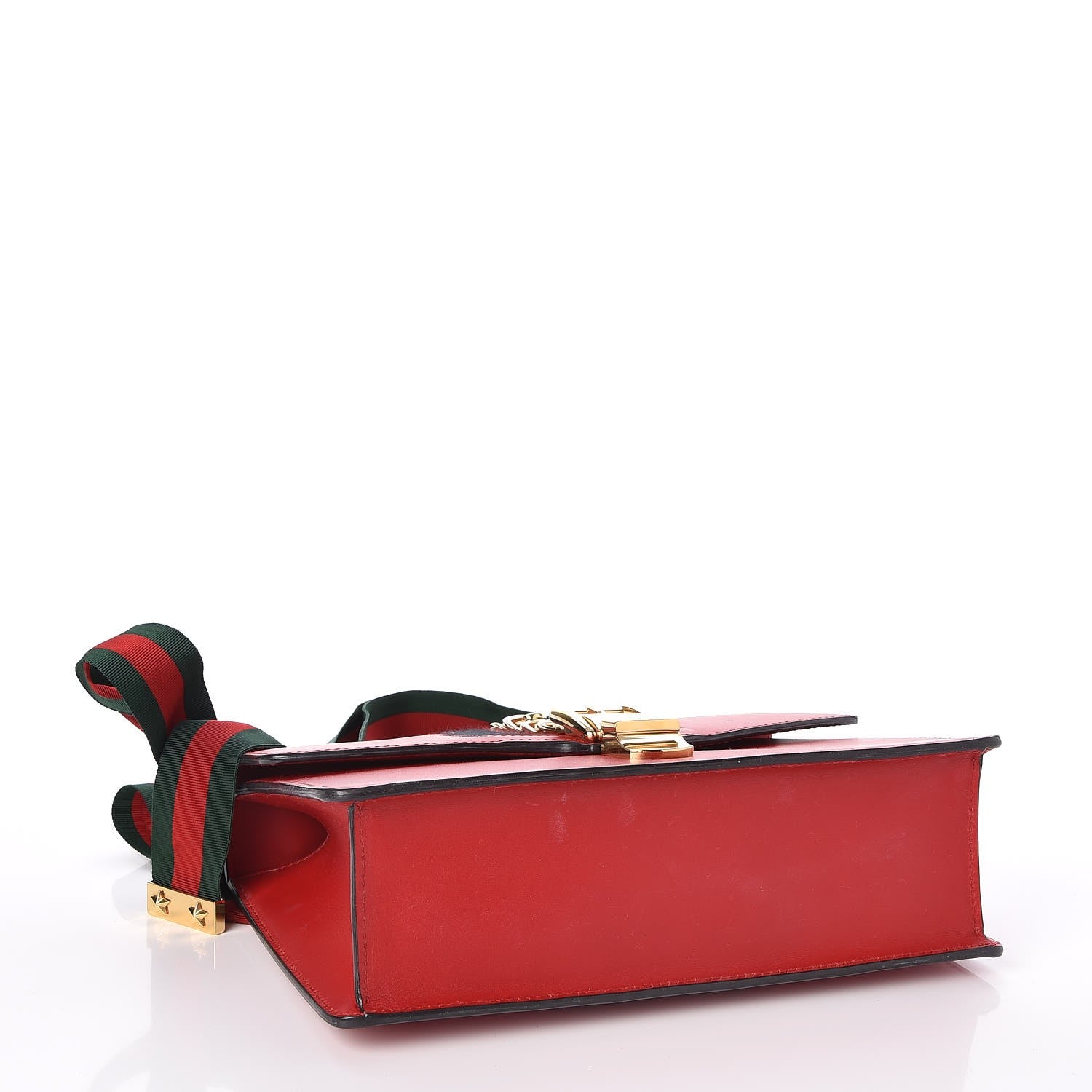 Gucci Calfskin Small Sylvie Shoulder Bag Hibiscus Red 5 of 8