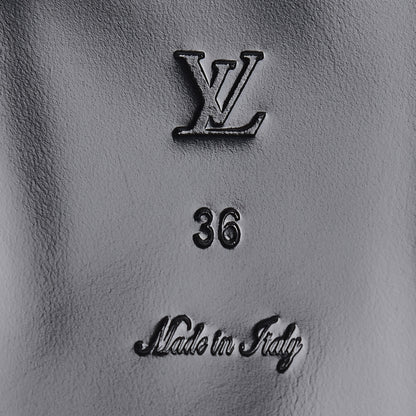Louis Vuitton Metallic Calfskin Patent Monogram Bom Dia Mule Sandals 36 Gold 6 of 7