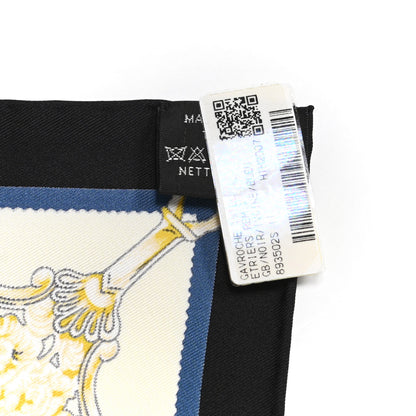 Hermes Silk Etriers Remix Scarf 45 Black Ivoire Bleu 3 of 5