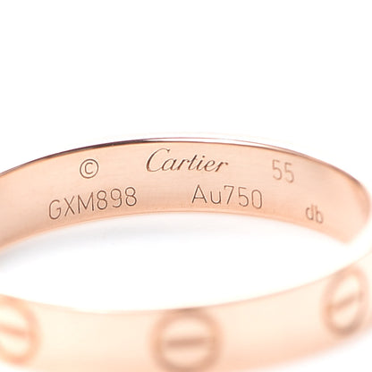 Cartier 18K Pink Gold 3.5mm LOVE Wedding Band Ring 55 7.25 4 of 5