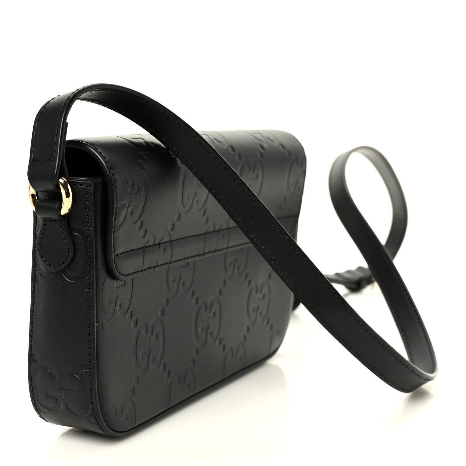 Gucci Gilbert Calfskin GG Super Mini Shoulder Bag Black 5 of 21