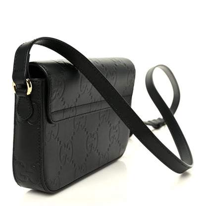 Gucci Gilbert Calfskin GG Super Mini Shoulder Bag Black 5 of 21