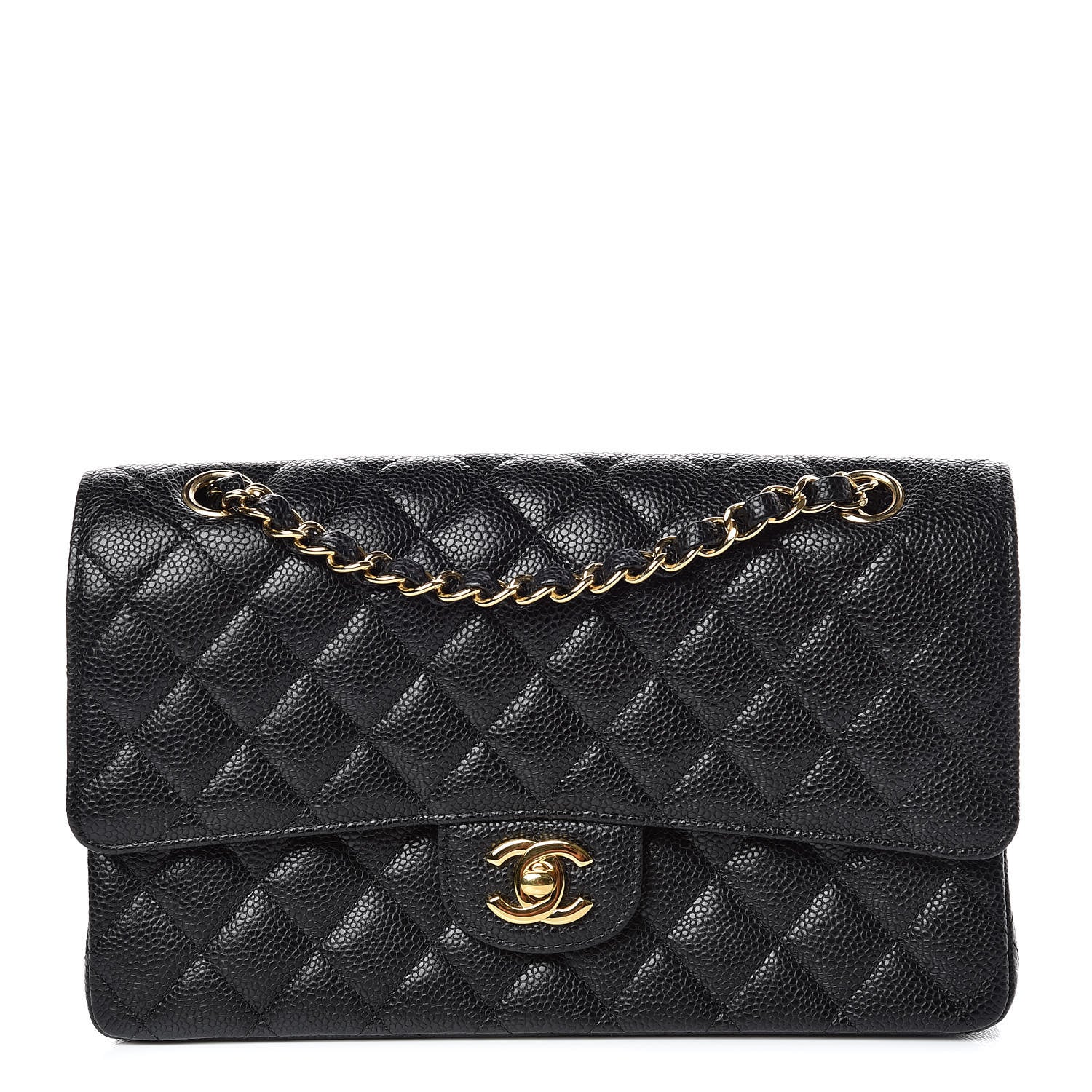 Chanel Caviar Quilted Medium Double Flap Black 1 of 10