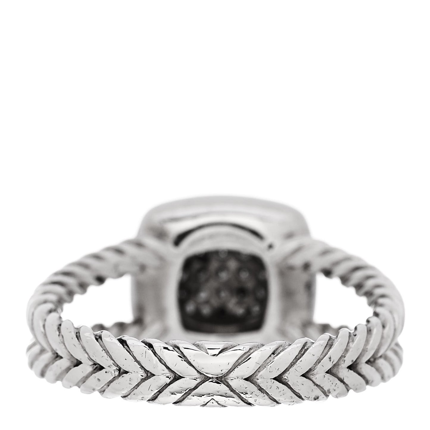 Sterling Silver Diamond 7mm Petite Albion Pave Ring 52 6