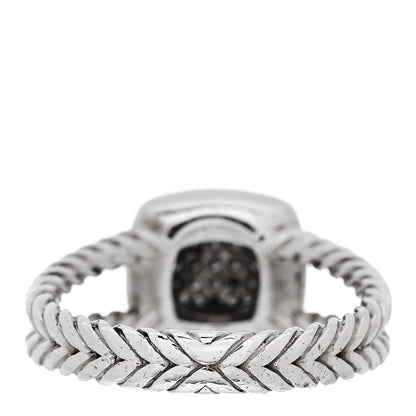 David Yurman Sterling Silver Diamond 7mm Petite Albion Pave Ring 52 6 4 of 5